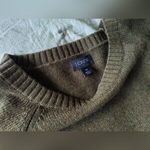 J. Crew Lambs Wool Blend Crewneck Sweater (Green, M) - NWOT